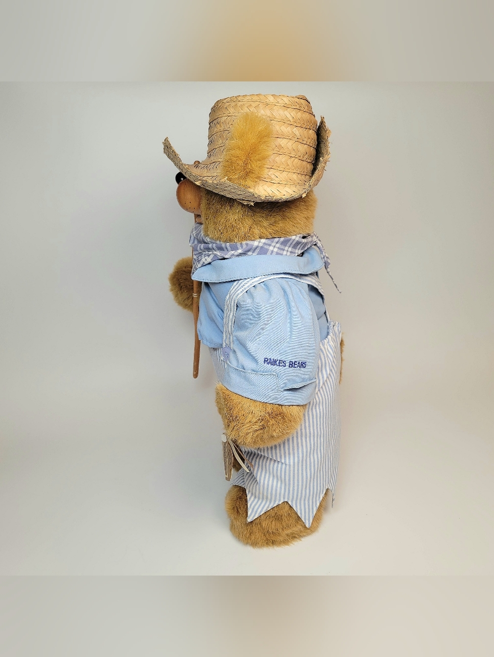 Raikes Bears 1992 Collectible Tom Sawyer Fishing Bear Vintage Brown 18" - Picture 8 of 16